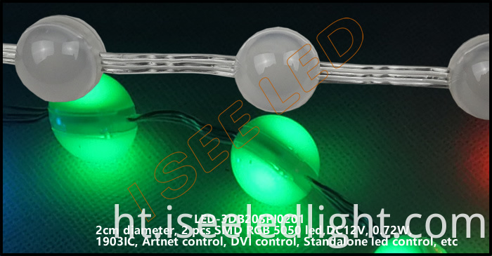 2cm 3D led ball rgb SPI1903 2 led 3D led bead light 02